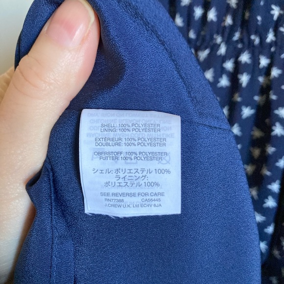 J. Crew Mercantile Navy White Dragonfly Print Side Pocket Midi Dress - Picture 5 of 13